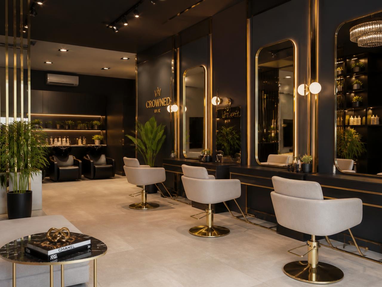Interior of the Flare Hair studio in Accra, Ghana